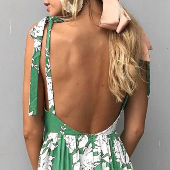 NWT Flowered Sun Dress With Tie Detail - Picture 4 of 8